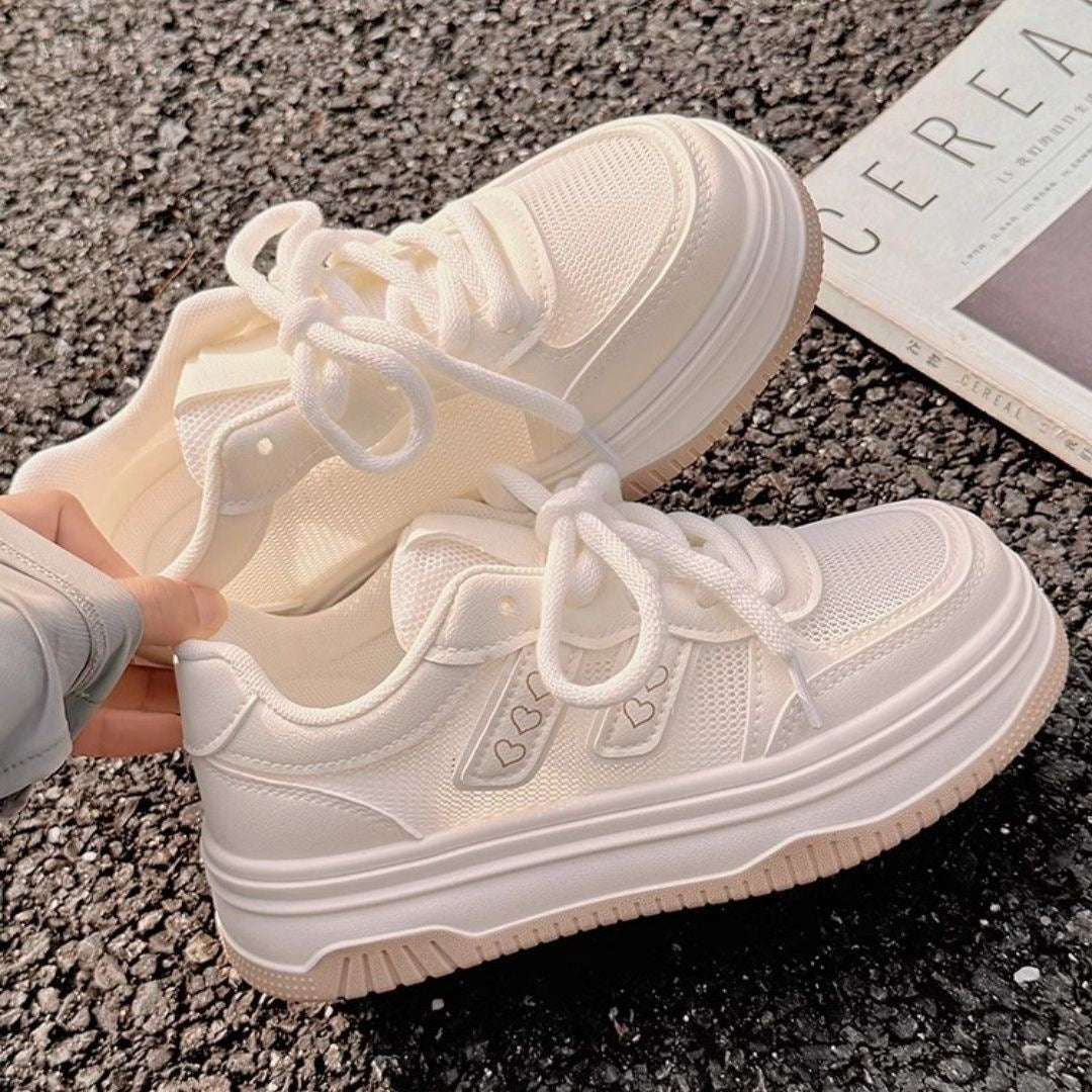 Damen Sportliche Sneakers mit atmungsaktive Mesh-Einsätze und gepolsterter Sohle R&B