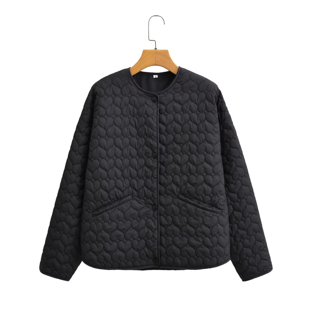 Damen gesteppte Übergangsjacke mit seitlichen Eingrifftaschen und modernem Design R&B
