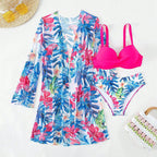 Damen Bikini-Set mit innovativem Design und floralem Print R&B