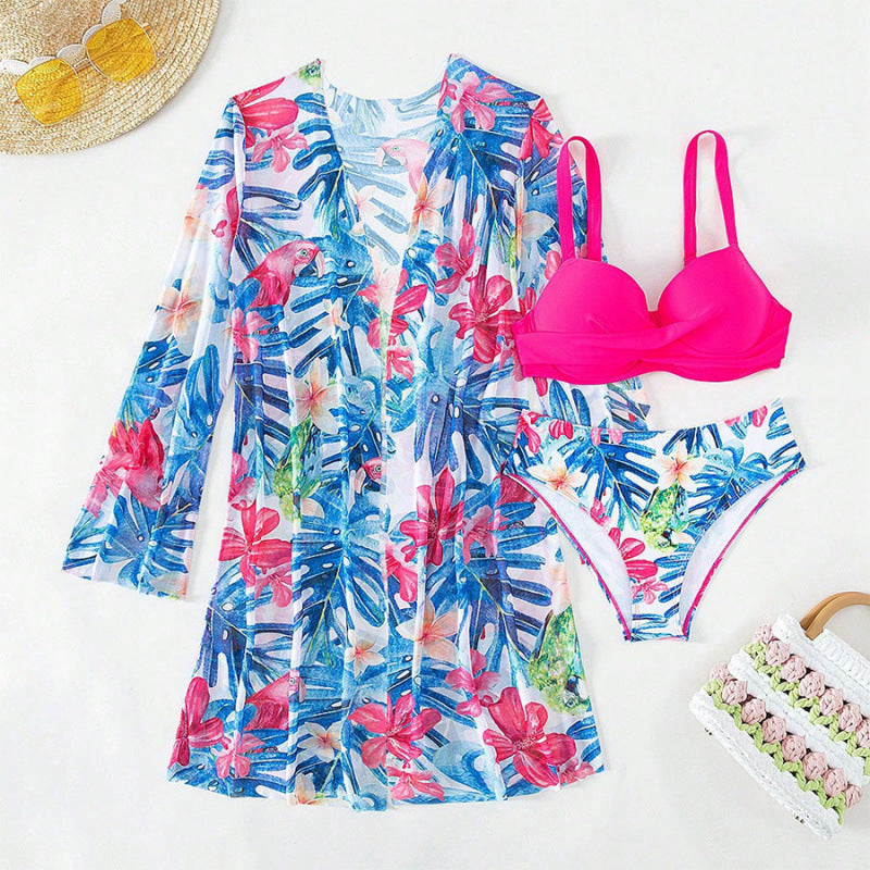 Damen Bikini-Set mit innovativem Design und floralem Print R&B