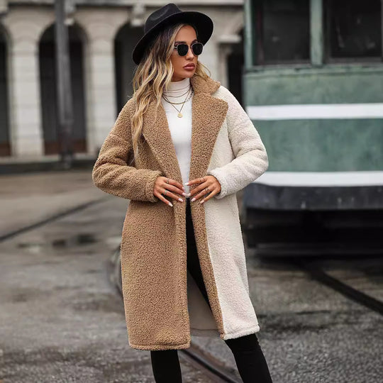 Damen Teddyfell-Mantel mit schickem Oversized-Schnitt R&B