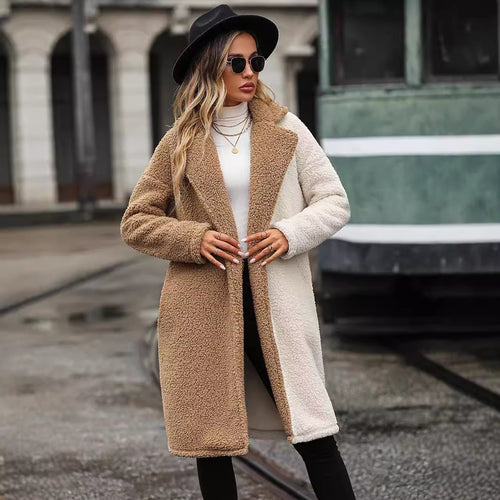 Damen Teddyfell-Mantel mit schickem Oversized-Schnitt R&B