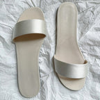 Damen Elegante und komfortable Slipper mit breiten Riemen R&B