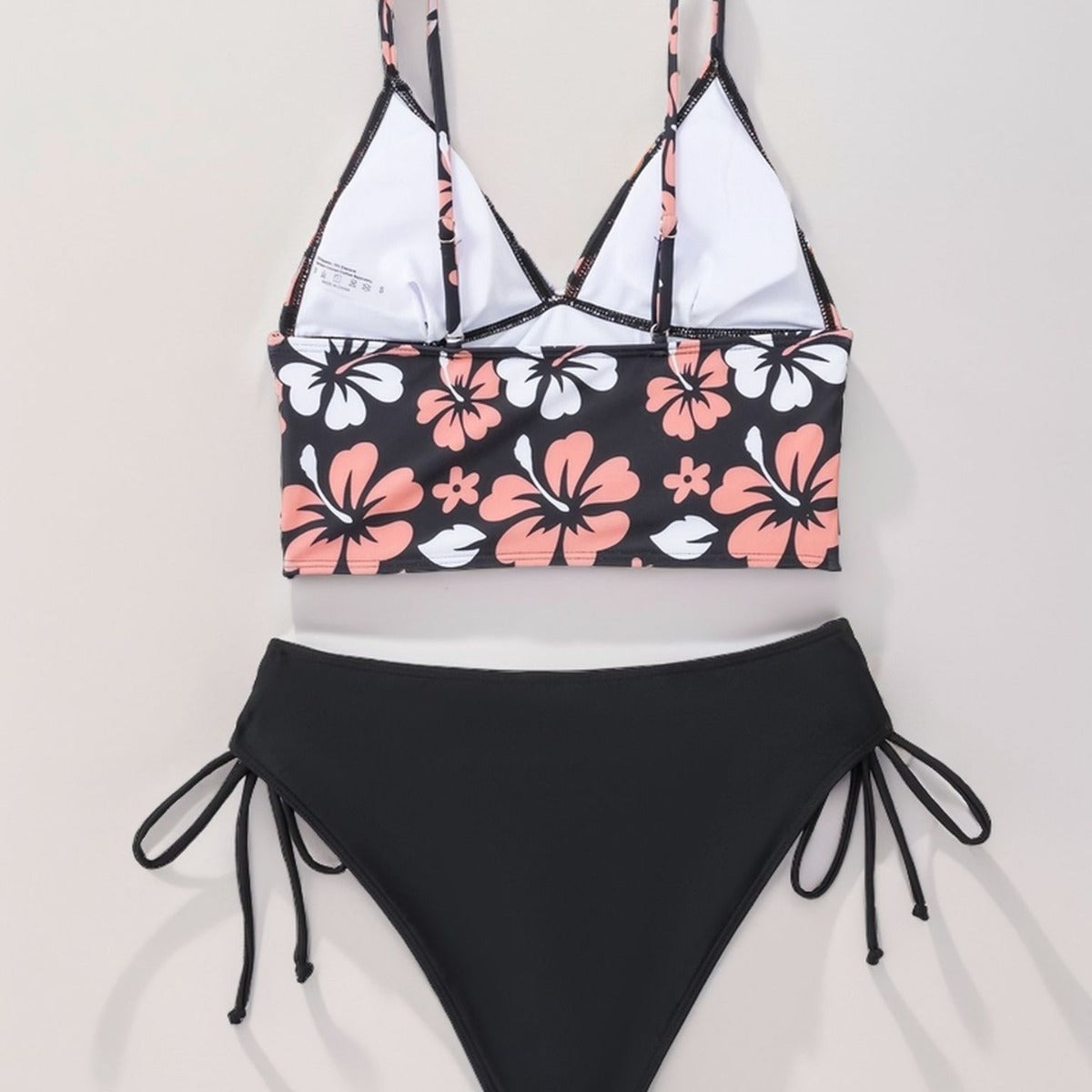 Damen Bikini-Set mit floralem Oberteil und bequemen Bändchen R&B