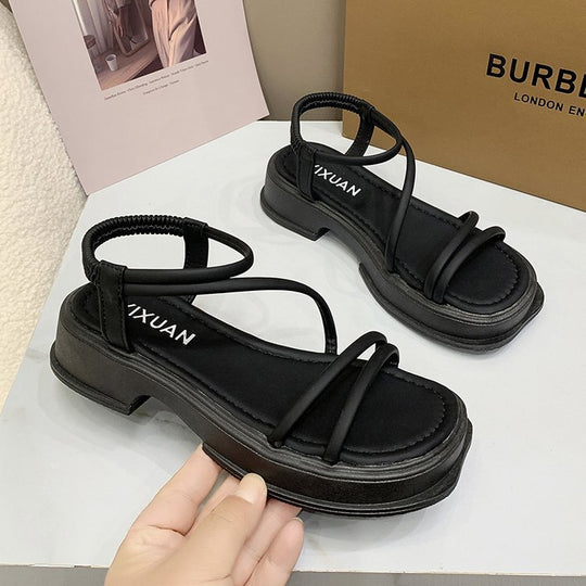 Damen Komfortable und elegante Sandalen mit flexiblem Riemendesign R&B