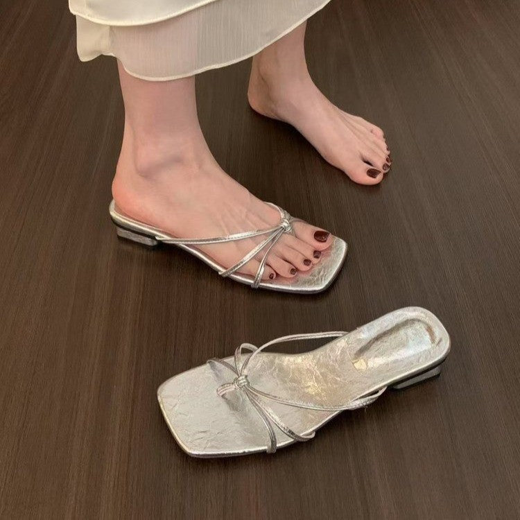 Damen Trendige Flip-Flop-Sandalen mit elegantem Knoten-Design und anatomischer Passform R&B