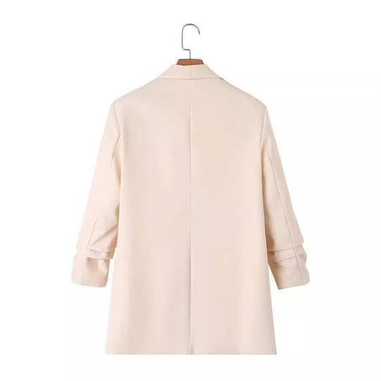 Damen elegante Blazerjacke mit modischem Schnitt und praktischen Taschen R&B