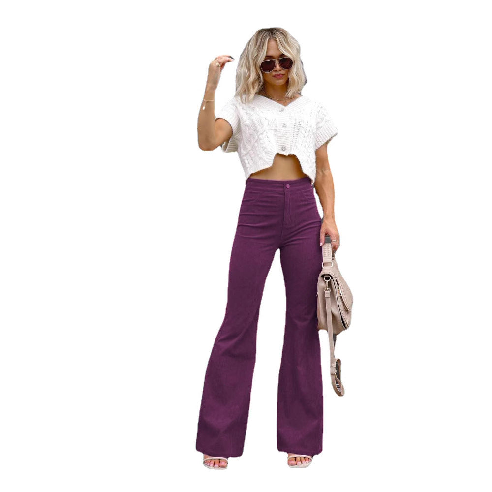 Damen Flared Jeans mit hohem Bund und tailliertem Schnitt R&B