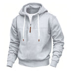 Herren Kapuzenpullover mit halbem Reißverschluss und hochwertigen Materialien R&B