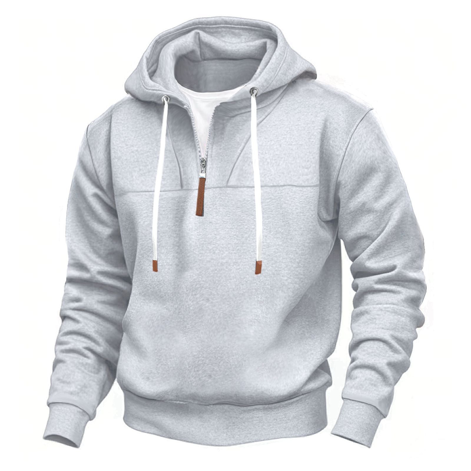 Herren Kapuzenpullover mit halbem Reißverschluss und hochwertigen Materialien R&B