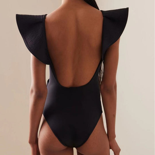 Damen Schwimmanzug mit Rüschendetails R&B