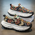 Damen Bequeme Ethno-Muster Sneakers R&B