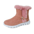 Damen Winterstiefel mit kuscheligem Kunstfell und modischem Riemen R&B