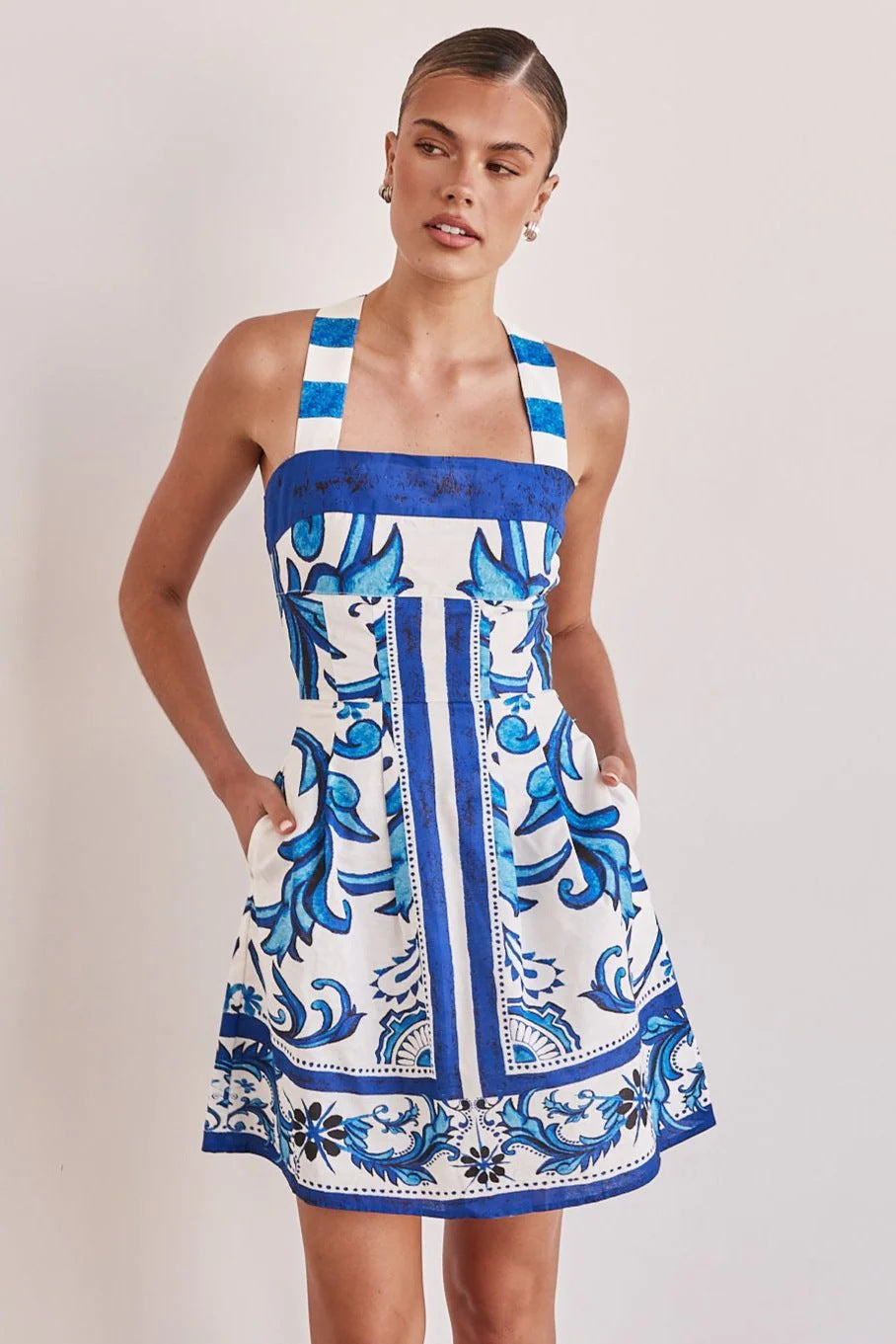 Damen Sommerkleid mit elegantem Design und praktischen Taschen R&B
