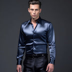 Herren elegante und glänzende Hemd R&B
