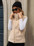 Damen Kuschelige Fleece-Weste mit Kapuze R&B