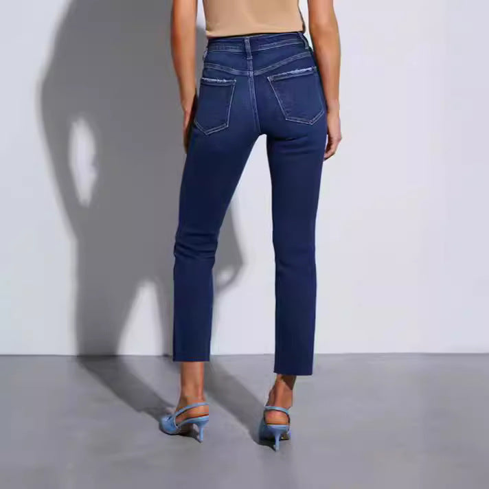 Damen zeitlose Jeans im modernen Schnitt mit cropped Bein R&B