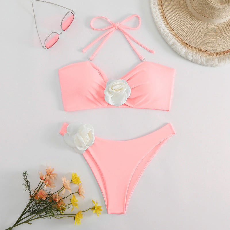 Damen Bikini-Set mit dekorativem Blumenmotiv R&B