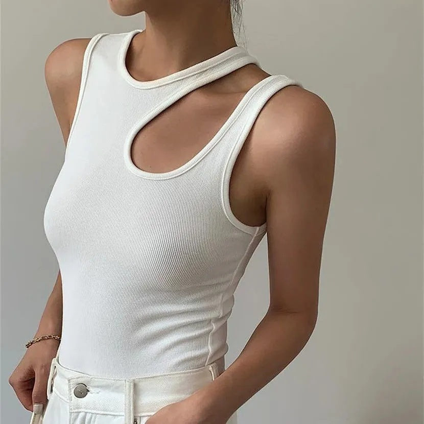 Damen Tanktop mit einzigartigem Cut-Out Design und sportlichem Schnitt