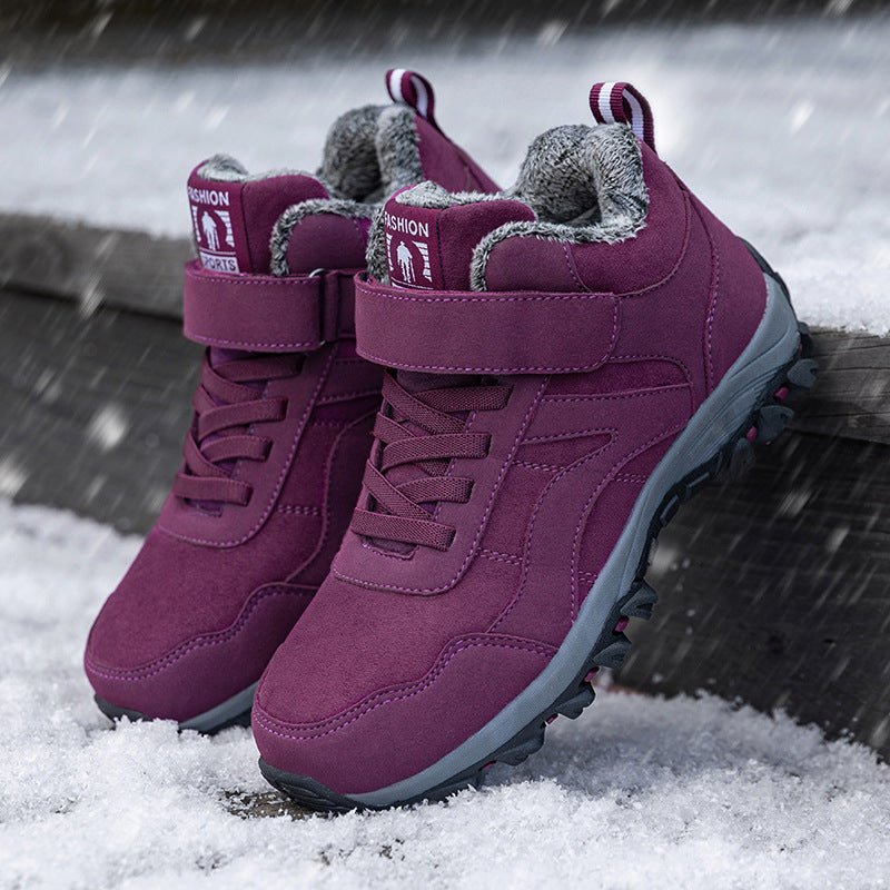 Damen isolierte Wanderschuhe mit rutschfester Sohle und praktischer Klettverschlusslösung R&B