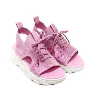 Damen sportive Sandalen mit hochgezogenem Plateau R&B