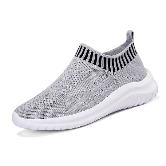 Damen Sportliche Slip-On Sneakers mit atmungsaktivem Strickoberteil R&B 1774575816