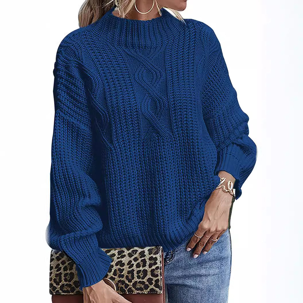 Damen Strickpullover mit elegantem Zopfdesign und modernem Schnitt R&B