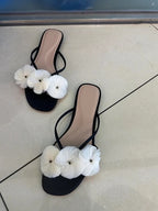 Damen Elegante Sandalen mit floralen Applikationen R&B