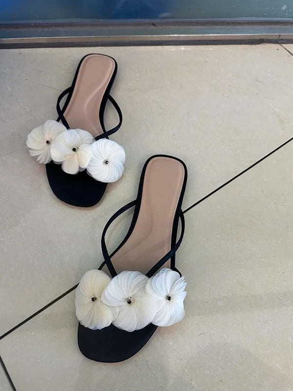 Damen Elegante Sandalen mit floralen Applikationen R&B