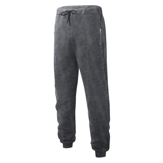 Herren Sportliche Jogginghose mit elastischem Bund und seitlichen Reißverschlusstaschen R&B