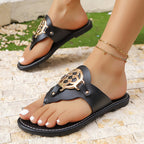 Damen Zehentrenner mit elegantem Metall-Detail R&B