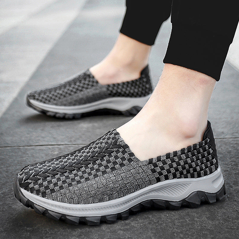 Unisex nan geflochtene elastische Slipper mit leichter dämpfender Sohle R&B