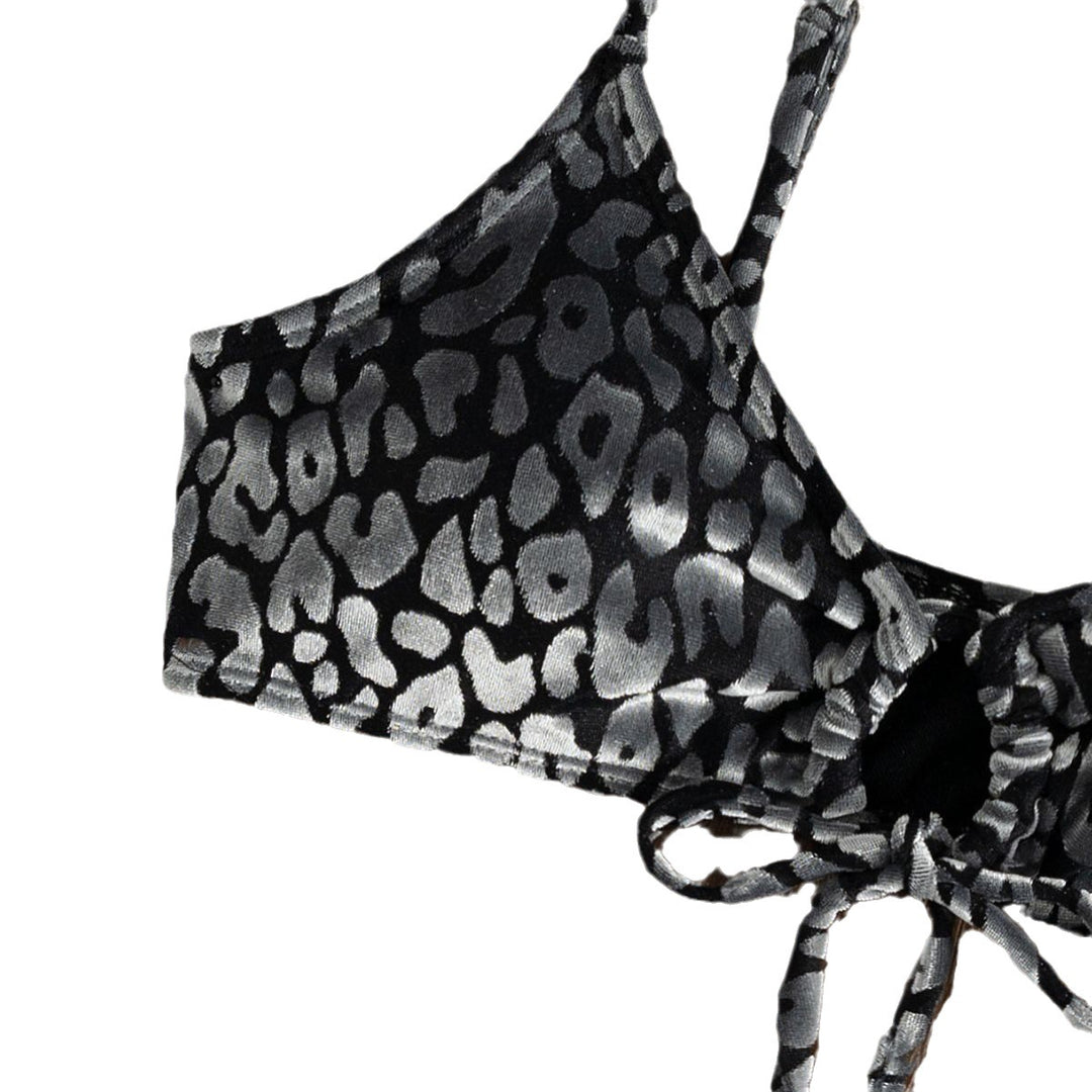 Damen Triangel-Bikini mit einzigartigen Tiermuster-Details R&B