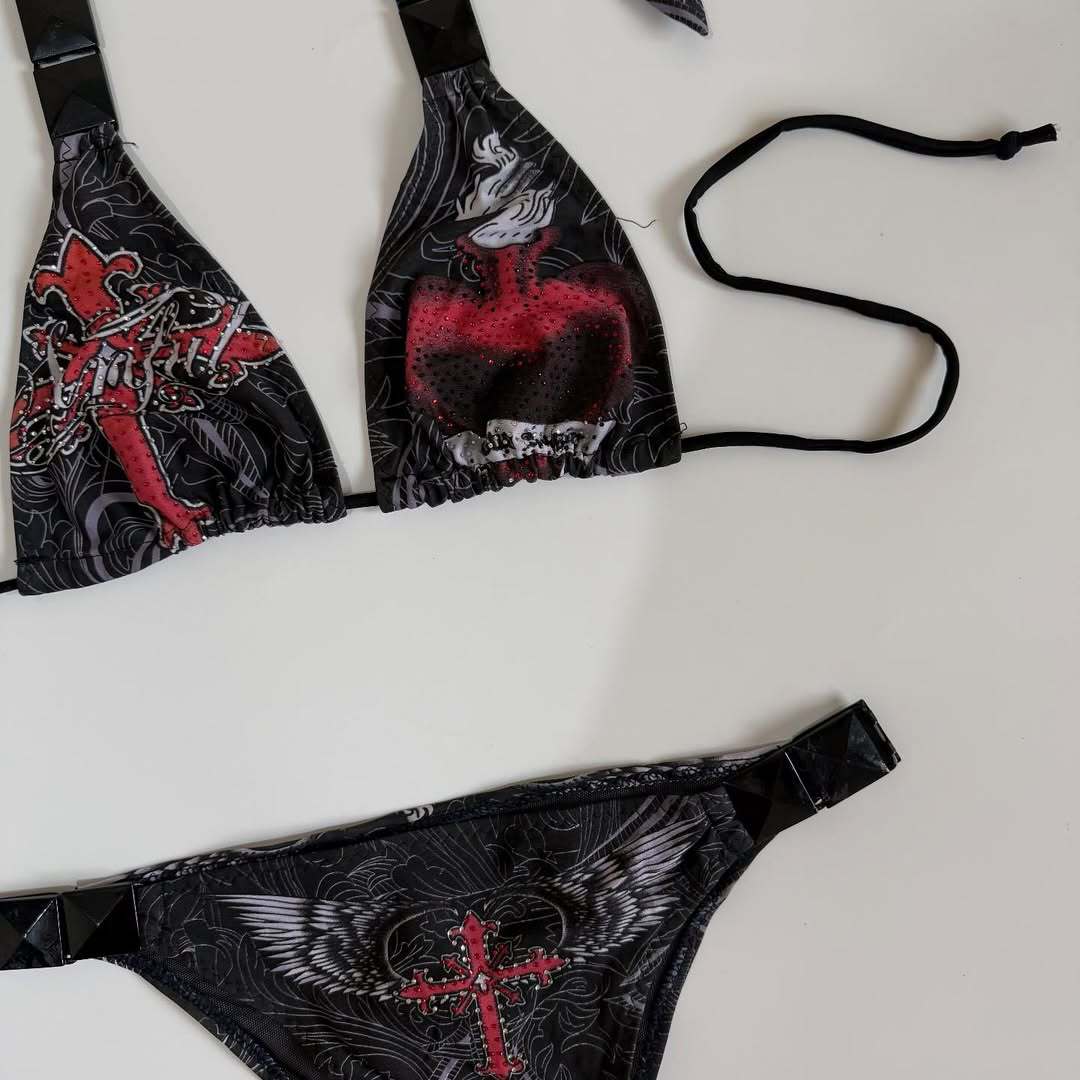 Damen Designer-Bikini mit kreativem Grafiken R&B