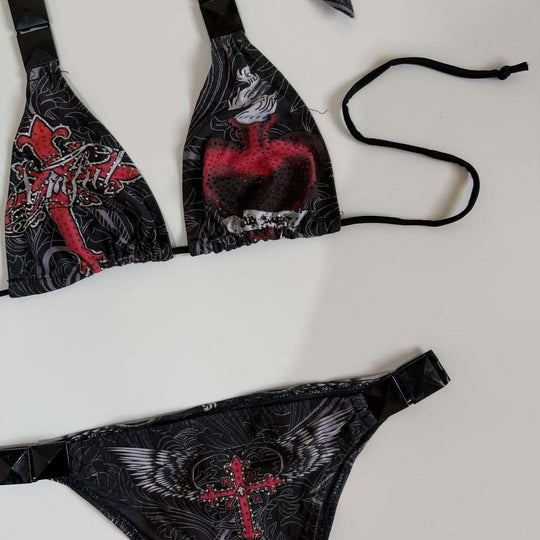 Damen Designer-Bikini mit kreativem Grafiken R&B