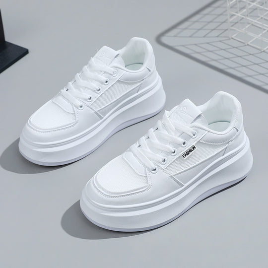 Damen modische Plateau Sneakers mit atmungsaktivem Netzmaterial und schockabsorbierender Sohle R&B