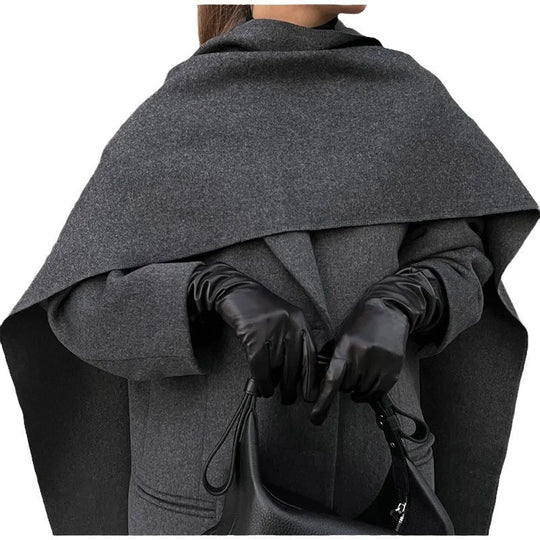 Damen Eleganter Oversize-Mantel mit schickem Kapuzenaufsatz R&B