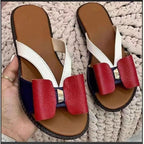 Damen elegante Flip-Flops mit modischen Schleifenapplikationen R&B