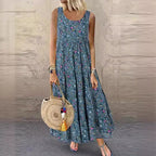 Damen Langes Freizeitkleid mit floralem Design R&B