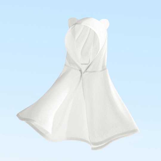 Unisex nan Kapuzensweat-Infant-Mesh-Schwimmponcho mit Bärenohren R&B