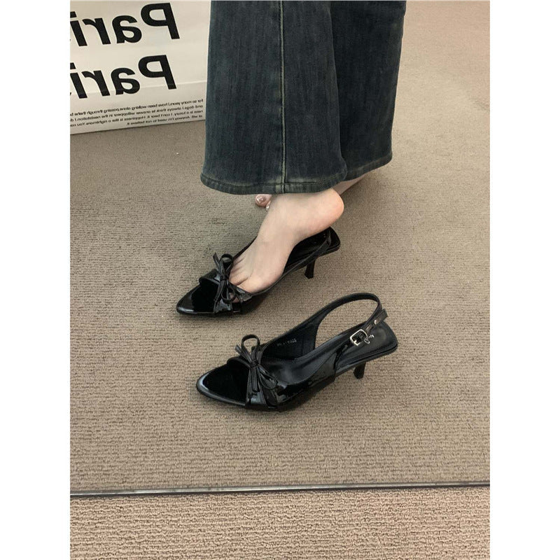 Damen Slingback-Pumps mit zarter Schleifenverzierung R&B