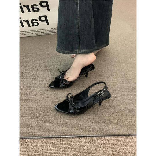 Damen Slingback-Pumps mit zarter Schleifenverzierung R&B