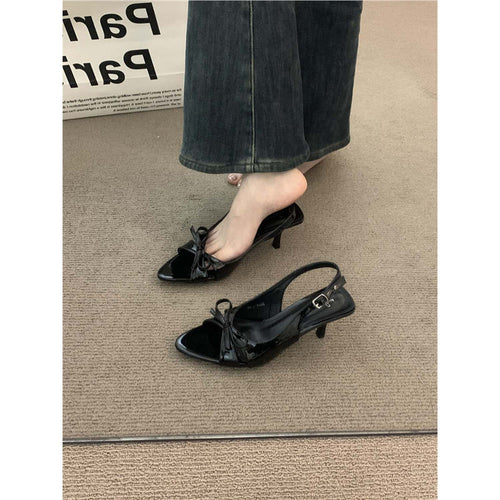 Damen Slingback-Pumps mit zarter Schleifenverzierung R&B