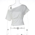 Damen Asymmetrisches Blusenshirt mit raffinierten Drapierungen R&B