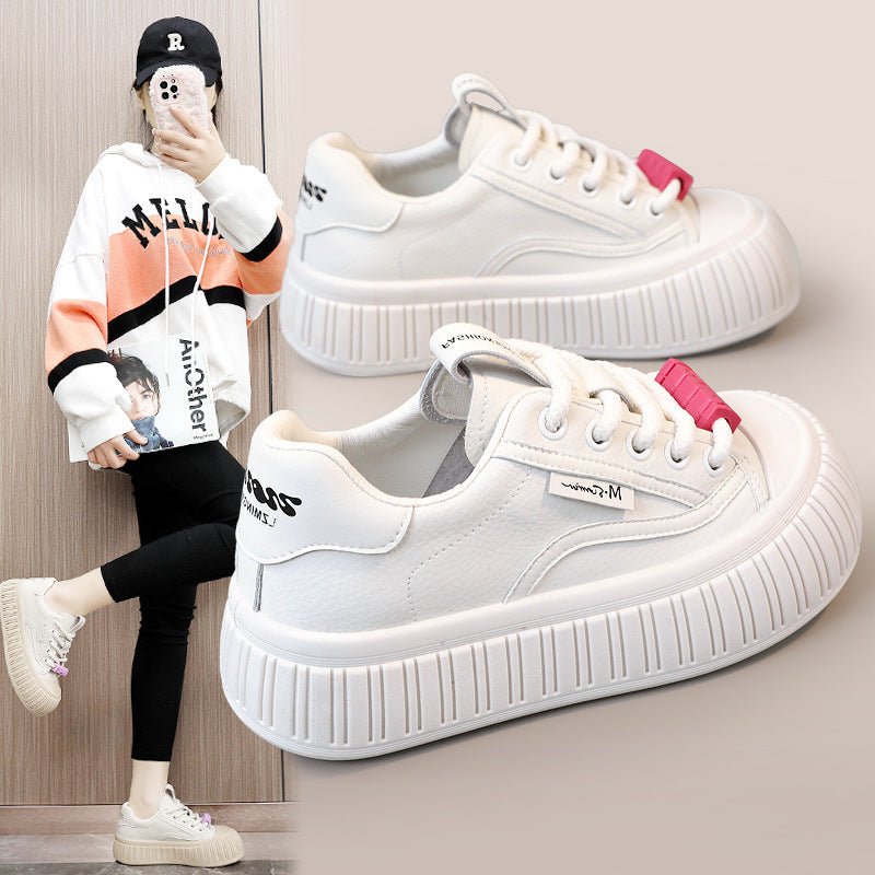 Damen Plateau-Sneaker mit trendiger Gummisohle und bequemer Dämpfung R&B