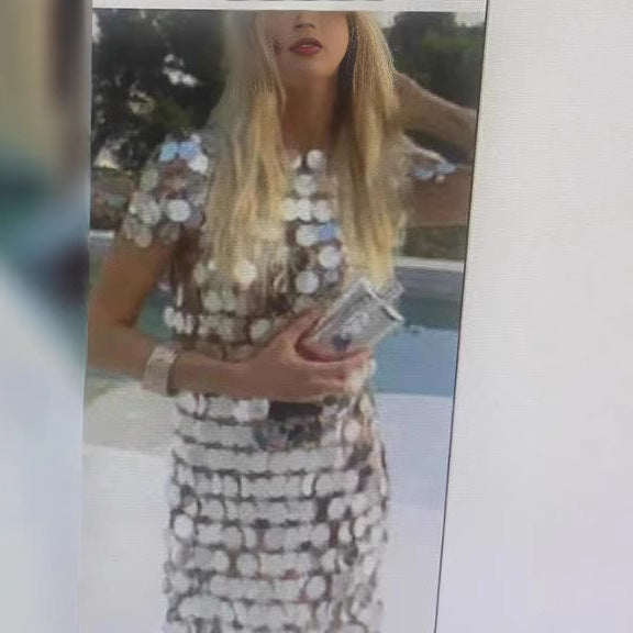 Damen Glitzerndes Abendkleid mit Paillettenbesatz und figurbetontem Schnitt R&B