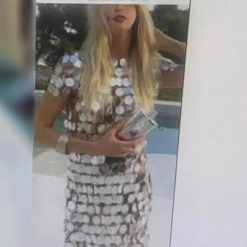 Damen Glitzerndes Abendkleid mit Paillettenbesatz und figurbetontem Schnitt R&B
