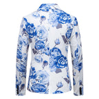 Herren eleganter Blazer mit floralem Design R&B