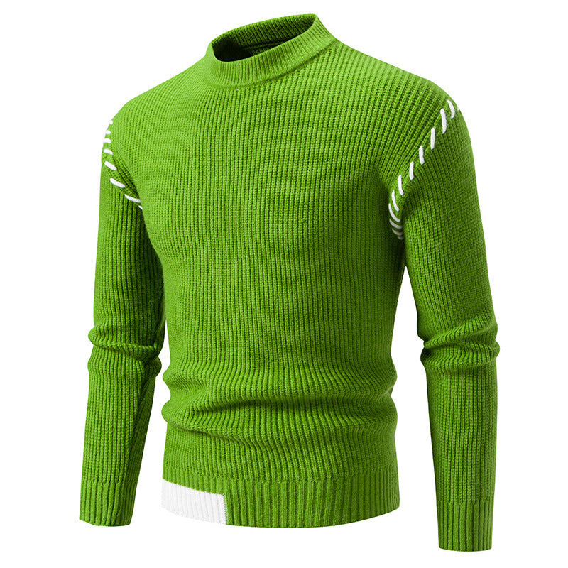 Herren modischer Strickpullover mit einzigartigem Design und hohem Kragen R&B