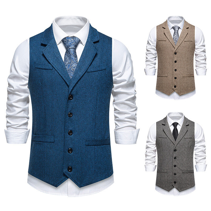 Herren elegante Weste mit geometrischem Muster